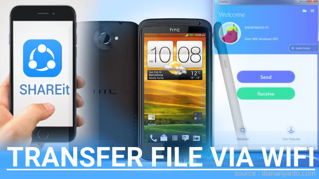 Transfer File via Wifi di HTC One X Menggunakan ShareIt Terbaru