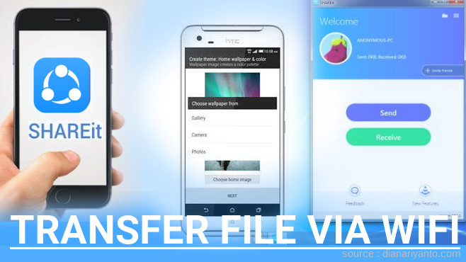 Cara Mudah Transfer File via Wifi di HTC One X9 Menggunakan ShareIt Versi Baru