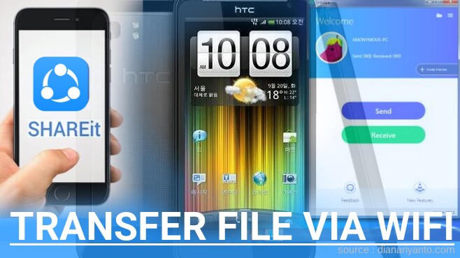Mengenal Transfer File via Wifi di HTC Rider Menggunakan ShareIt Terbaru