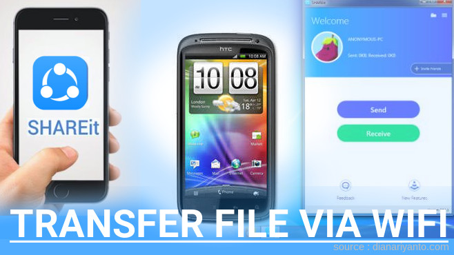 Tips Transfer File via Wifi di HTC Sensation Menggunakan ShareIt Versi Baru