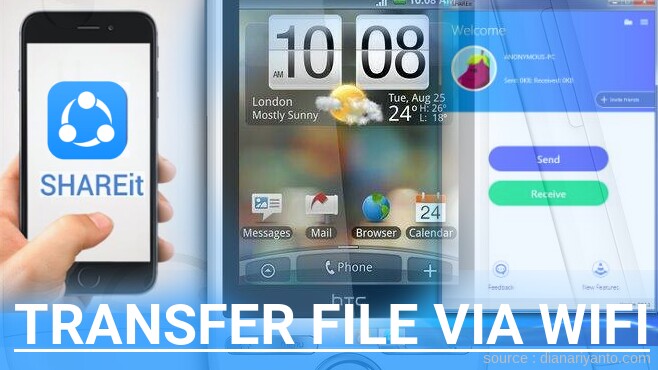Cara Mudah Transfer File via Wifi di HTC Tattoo Menggunakan ShareIt Versi Baru