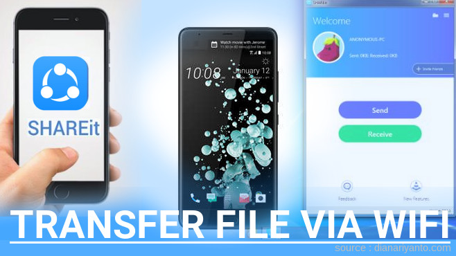 Cara Transfer File via Wifi di HTC U Ultra Menggunakan ShareIt Versi Baru