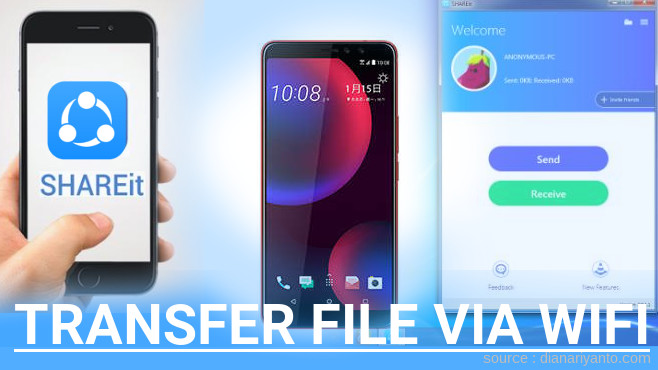 Mudahnya Transfer File via Wifi di HTC U11 EYEs Menggunakan ShareIt Versi Baru
