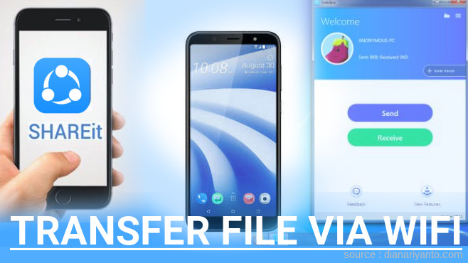 Cara Transfer File via Wifi di HTC U12 life Menggunakan ShareIt Terbaru