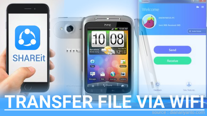 Transfer File via Wifi di HTC Wildfire S Menggunakan ShareIt Terbaru